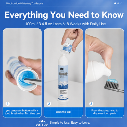 【Family Value Pack】VUTTUV®Niacinamide Whitening Toothpaste for a Brighter, Fresher Smile