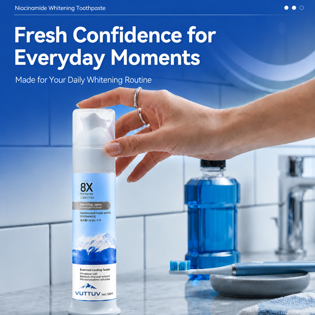 【Family Value Pack】VUTTUV®Niacinamide Whitening Toothpaste for a Brighter, Fresher Smile