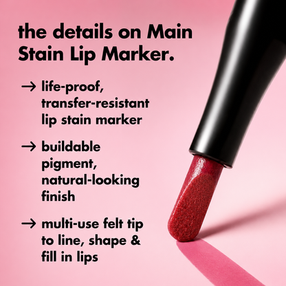 VUTTUV Main Stain Lipliner Marker, Long-Lasting Lip Stain Pen for Defining, Shaping & Filling Lips