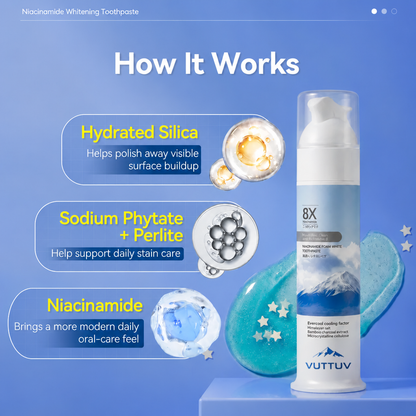 【Family Value Pack】VUTTUV®Niacinamide Whitening Toothpaste for a Brighter, Fresher Smile